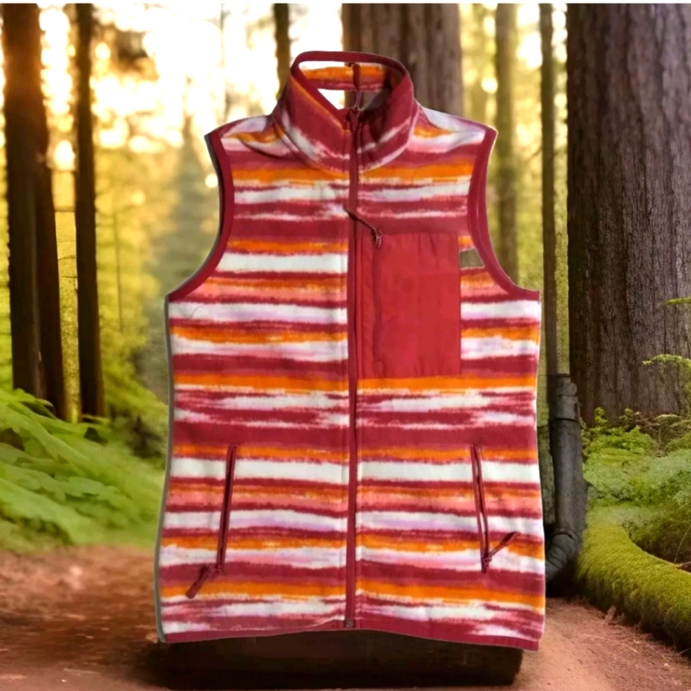 Telluride Vest Sunset Orange Women's Fleece Pink, Orange, Purple Fall Vest
